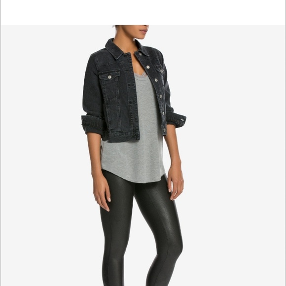 Spanx faux leather leggings in wine - Picture 3 of 5